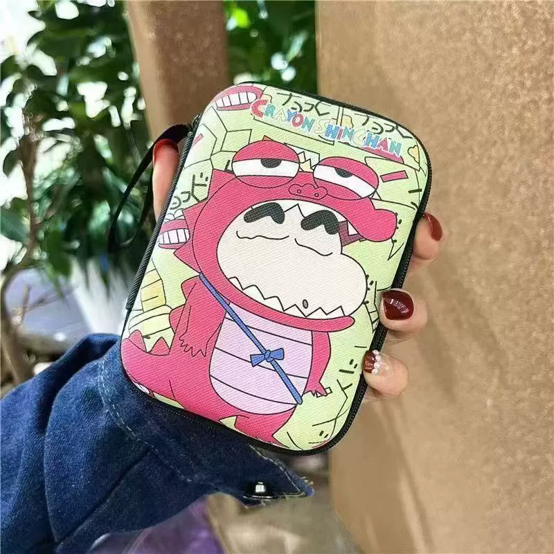 Празз Cartoon rectangular headphones, organizer bag, wallet, charger, storage box