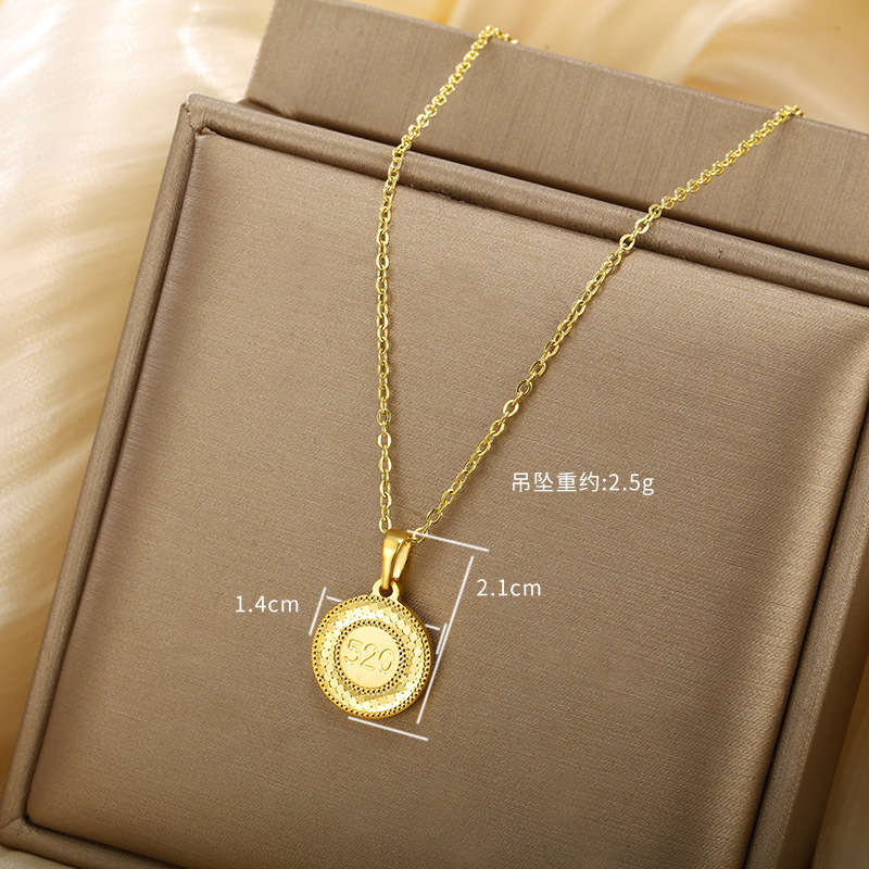 Xupar espejo de la joyería de panal geométrico redondo colgante collar de las mujeres de la moda de lujo ligero nicho colgante accesorios de la joyería