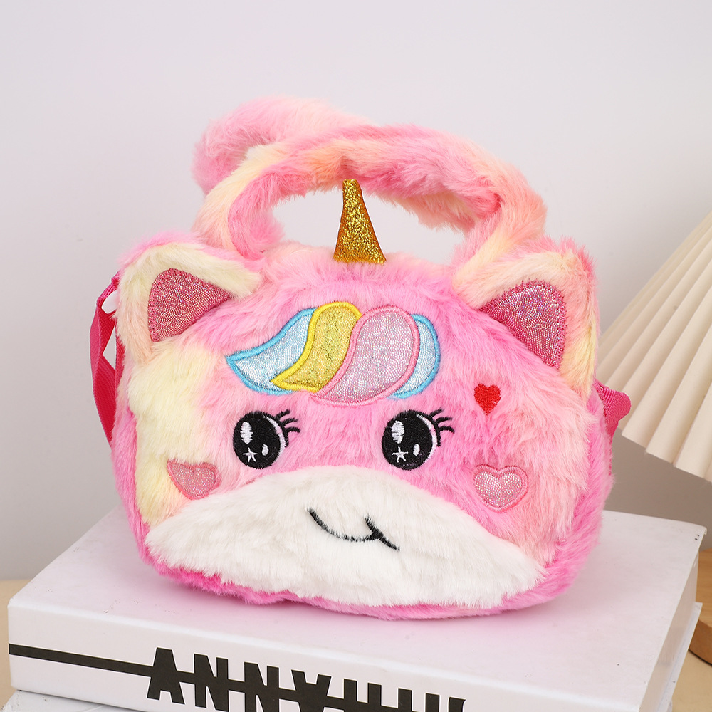 Nuevo unicornio de peluche, bolso de hombro de ojos grandes, bolso de hombro de niñas, pequeña princesa, bolso lindo, regalo para niños