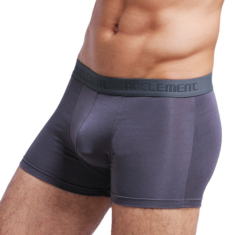 Modal ropa interior de los hombres sexy Mediados de cintura boxeadores de moda u convexa de los hombres transpirable absorbente de sudor Boxer shorts cabeza Nuevo
