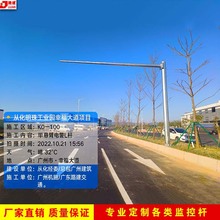 人行道路口八角电子警察杆 单悬臂式L形电子警察杆 热镀锌八角杆