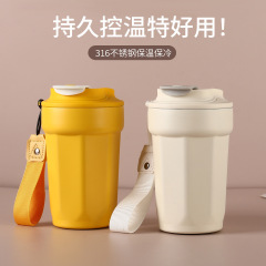 新型八角形コーヒー保温カップ316ステンレス高颜値男女随行カップ広告ギフトカップカスタマイズ