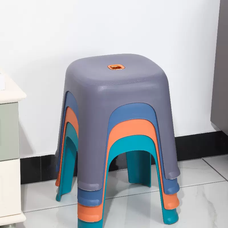经济型塑料凳子家用加厚小板凳儿童大人结实矮凳可叠放穿鞋凳耐用