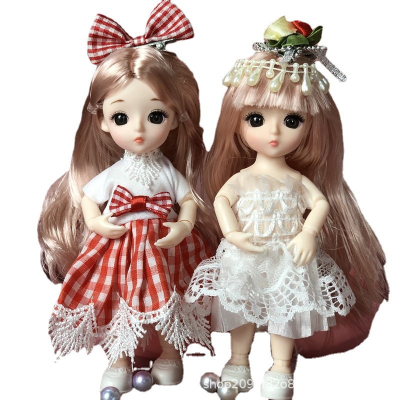 8 puntos 17cm pequeño traje de muñeca ropa se puede cambiar 13 conjunta linda princesa juguete regalo cumpleaños la muchacha