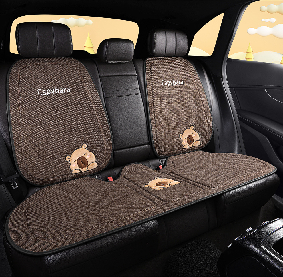 Car Cushion Chun Ma Four Seasons Universal Comfortable Breathable Cute Carto Card Pibala Bundle-Free Non-Slip Cushion