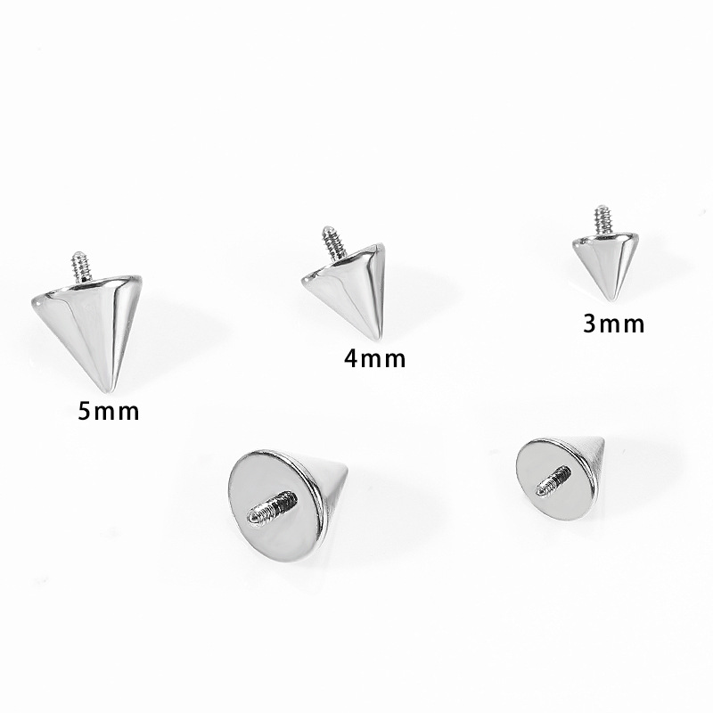 F136 Titanium Alloy External Thread Cone Devil Nail G23 Lip Nail Eyebrow Nail Piercing Jewelry Accessories detail image 7