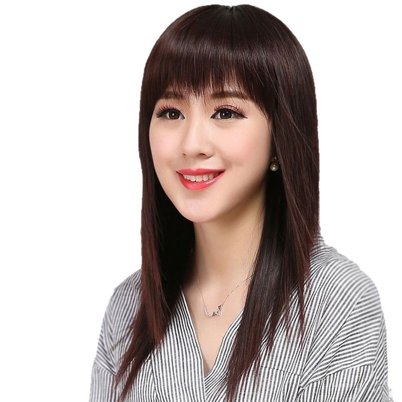 假发女长直发全头套女士整顶中老年妈妈自然长发披肩假头发中长款|undefined