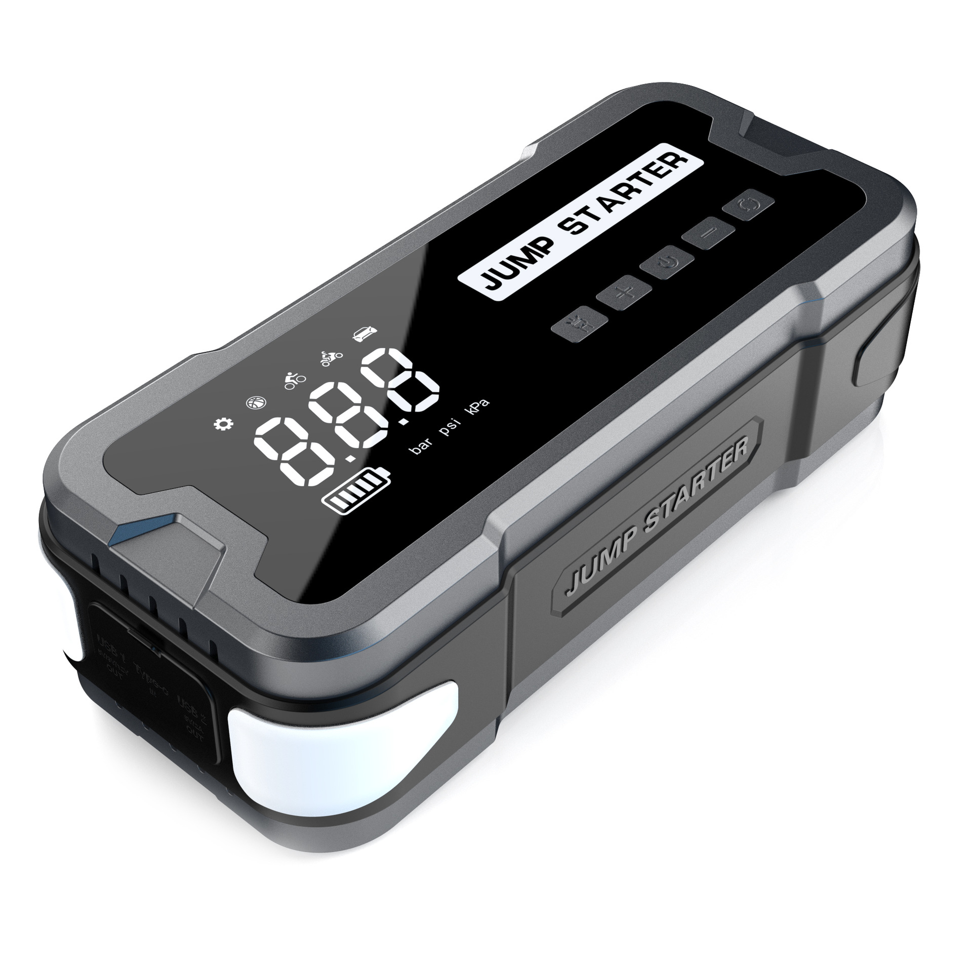 4000A跨境汽车应急启动电源热销款式大容量车载打气泵点火一体机