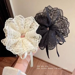高級感親子馬尾頭縄団子頭フレンチレースのひも