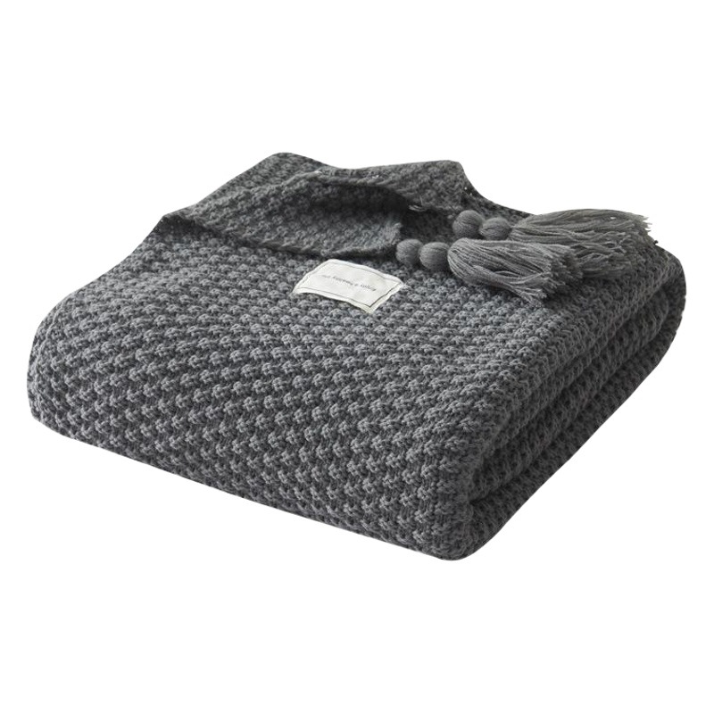 Nordic Tassel Knitted Ball Blanket Wool Blanket Office Air Conditioning Lunch Break Blanket Shawl Cover Blanket Sofa Leisure Blanket Blanket
