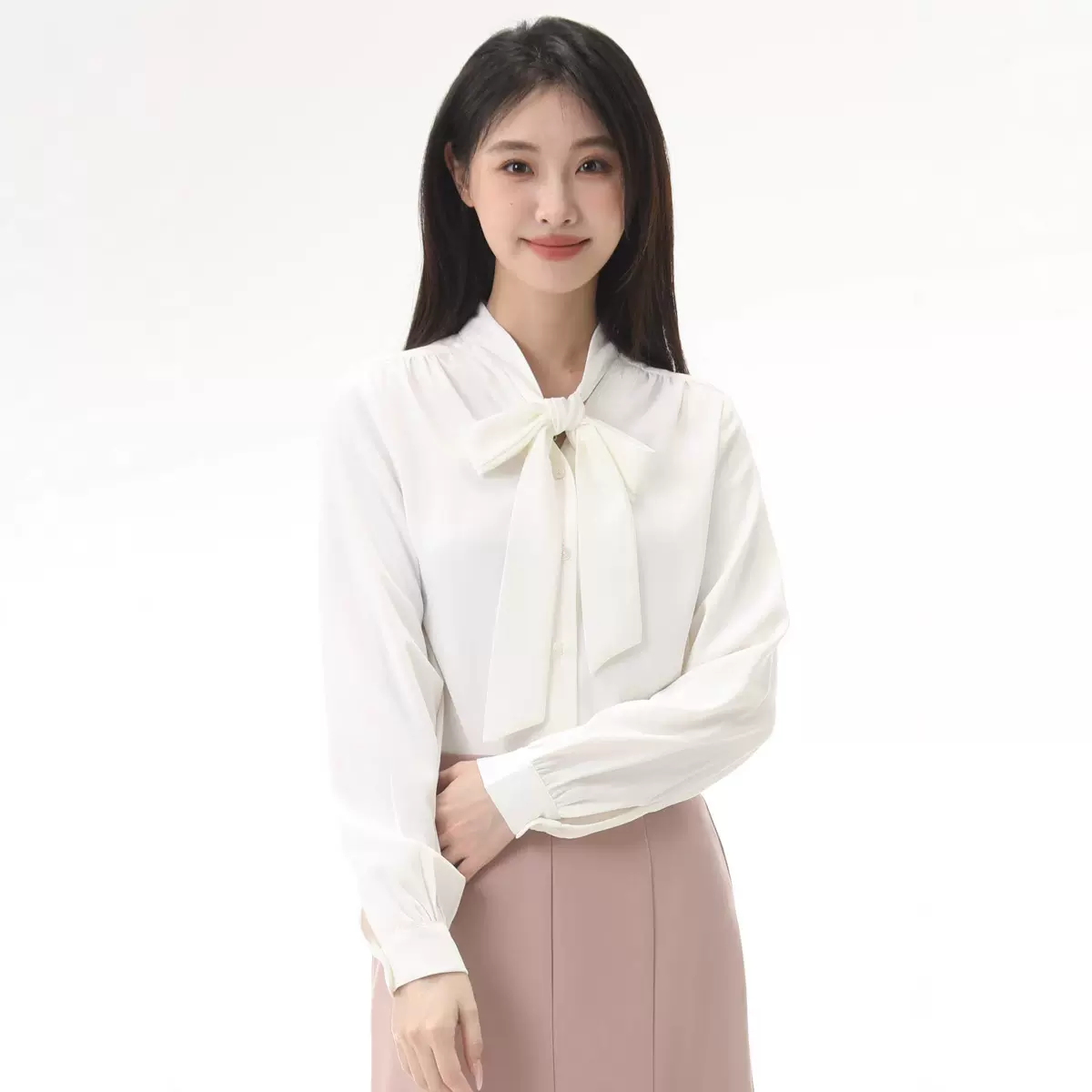 夏季新款气质通勤女装长袖女式衬杉法式白衬衫女高级感宽松上衣