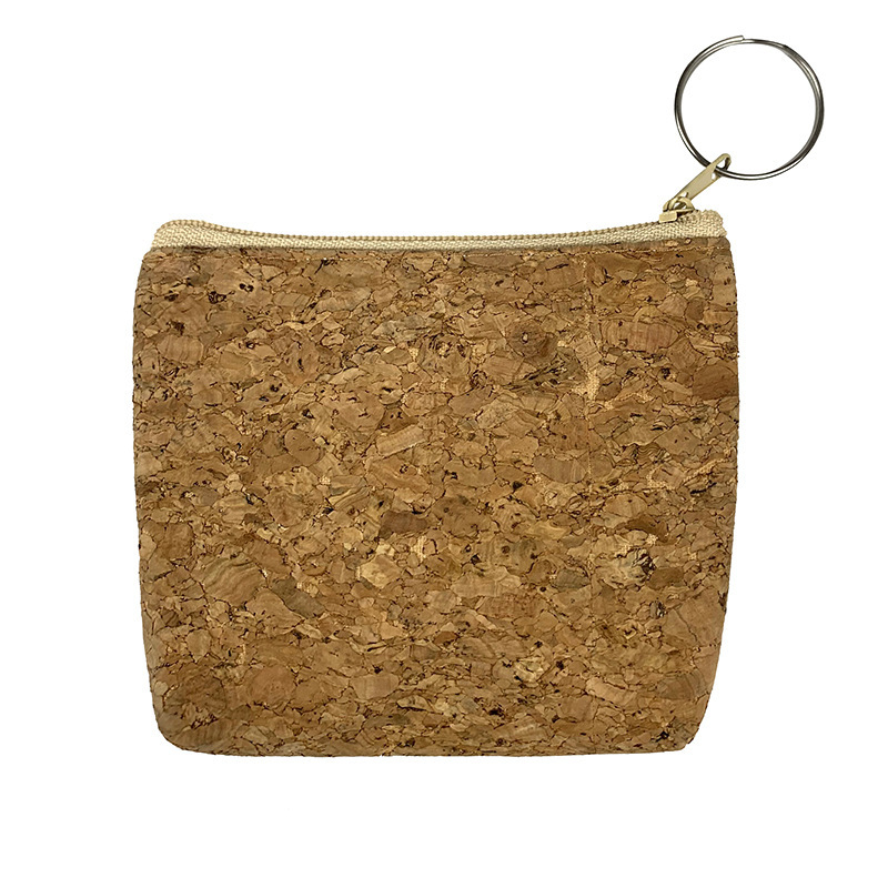 Women's Cork Coin Purse Storage Bag Wholesale Outdoor Portable Key Headphone Keychain Bag Card Bag Multifunctional Bag
