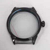 PVD розовая золотая черная 42MM прозрачная нижняя часть корпуса лягушки ноги подходит для ETA6497 ST3600