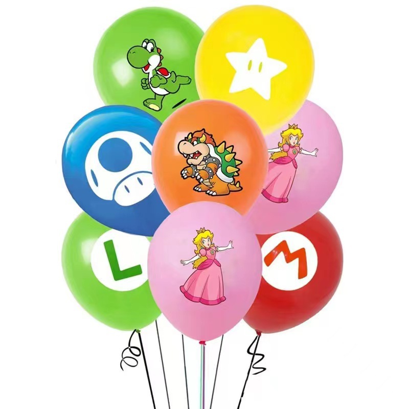 New Mary Game Theme Balloon Baby Birthday Party Campus Activities Decoration Scene Arrangement Supplies