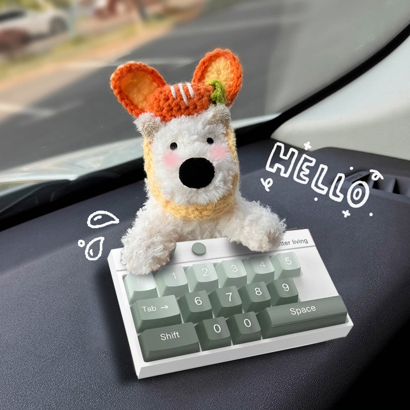 Tarjeta de estacionamiento temporal del automóvil lindo West Highland Puppy Keyboard Teléfono del automóvil Número de matrícula Decoración del automóvil Mover el automóvil