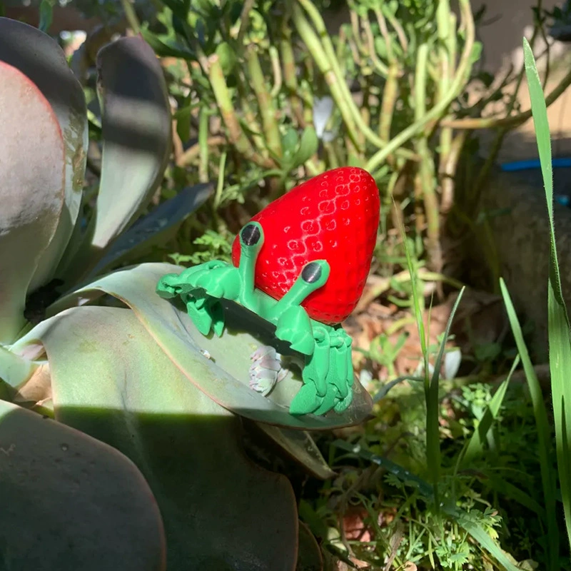 跨境新款Strawberry Crab клубника-краб подвижная joints игрушка 3D-печать маленький сувенир