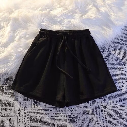 Summer loose, slimming hot pants for women, Korean style pure color yoga pants, all-matching casual home sports three-quarter shorts