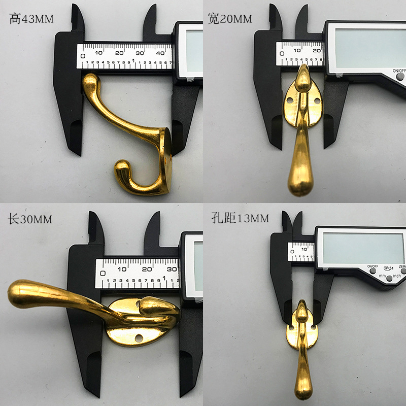 實心美式復古銅掛衣鈎單個衣帽鈎歐式鋅合金壁掛創意衣櫃單鈎