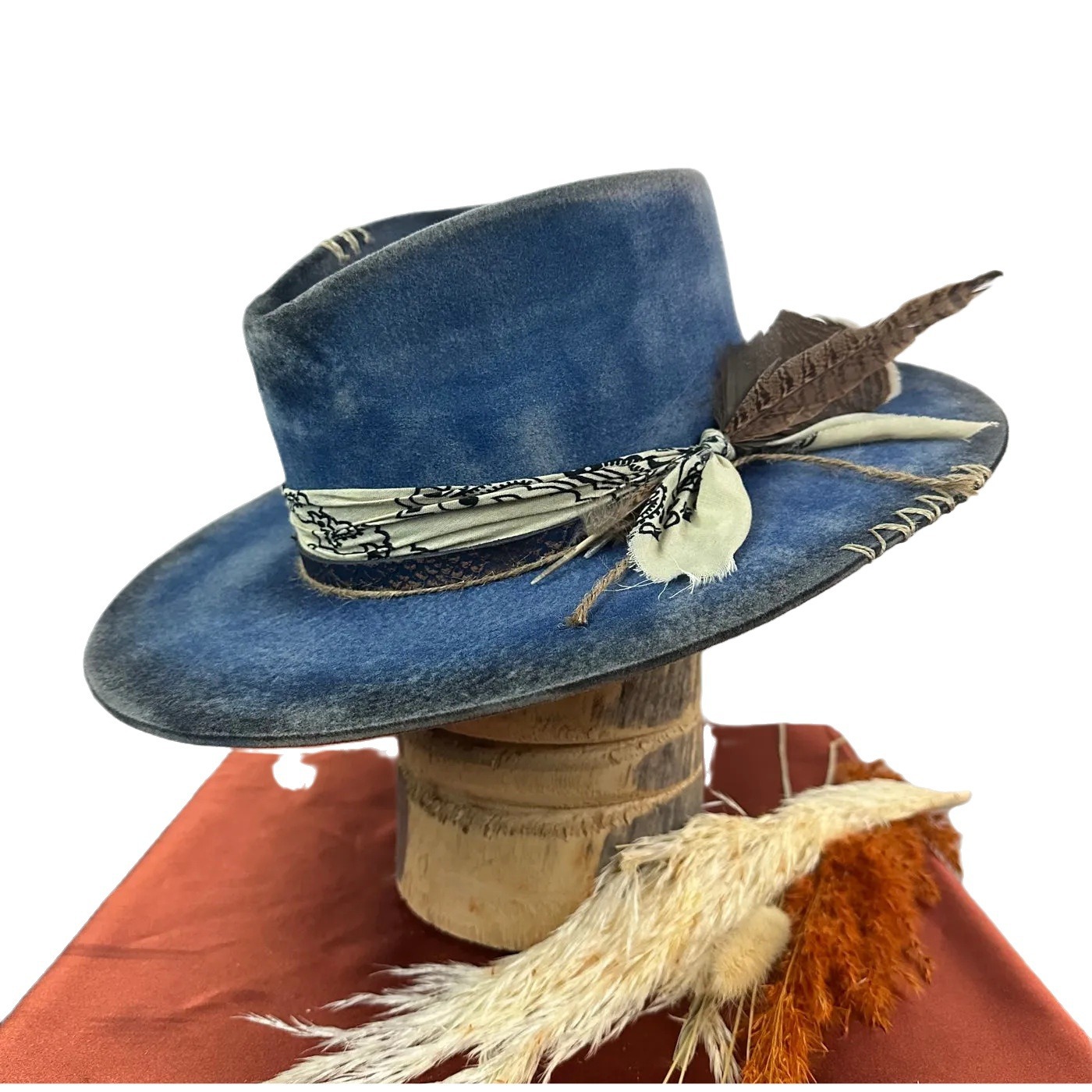 Ethnic style with worn-out woven straps, pure felt hats, outdoor fashionable wool hats_voghion.com