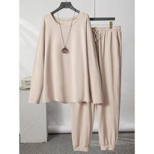 Y 47273LOne-shoulder Knit Pants Set һ�ּ�ë֯��װŷ�����б�