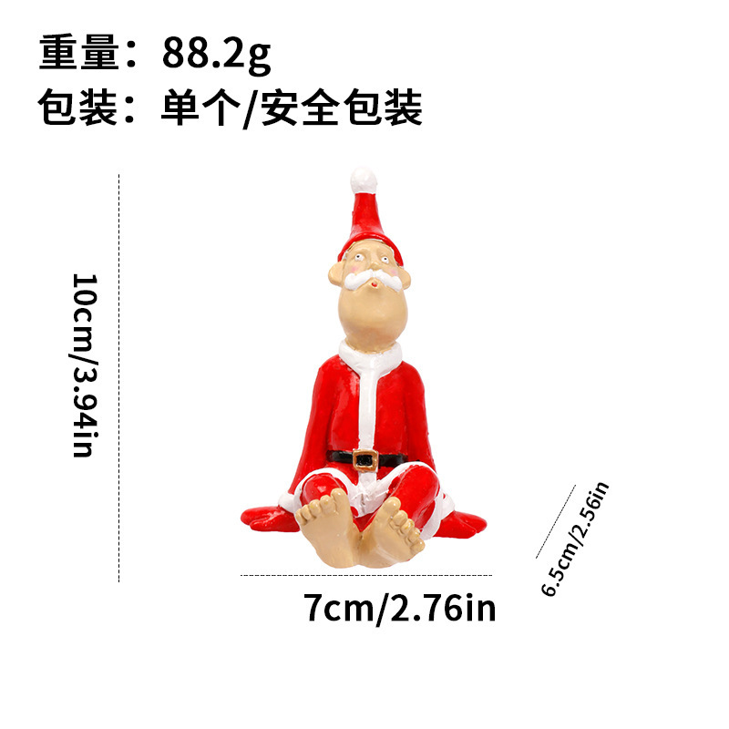 クロスボーダー新製品クリスマス装飾面白いサンタクロース樹脂工芸品家の装飾ギフト|undefined