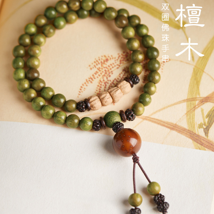 elite bracelet green sandalwood