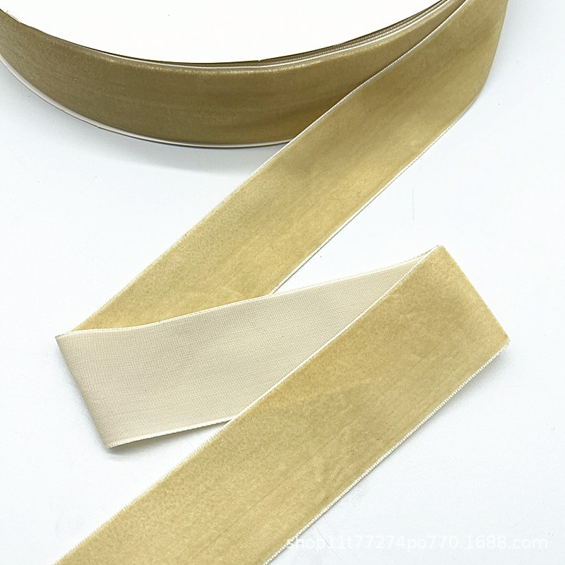 2.7 Métro / paquete de terciopelo de 38 mm boda hecha a mano cinta embalaje de regalo arco DIY decoración de fiesta Santa