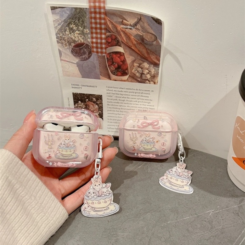 アニメかわいいウサギはAirpods3/4世代pro 2アップルイヤーケース3世代フォトフレーム立体ソフト女性insを適用している|undefined