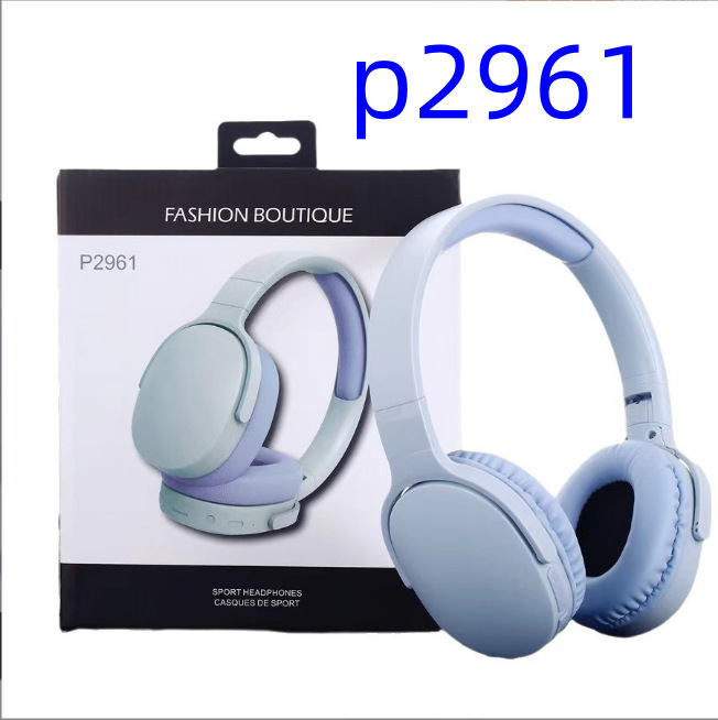 国境を越えた人気の P2961 ワイヤレスヘッドマウント Bluetooth ヘッドセットゲームスポーツ重低音高品質ヘッドセットカスタマイズ|undefined