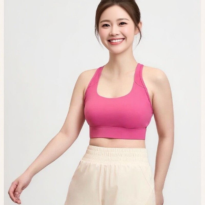 High-Intensity Sports Bra for Women Running Gym Shock-Proof All-In-One Fixed Cup Yoga Cycling Large Size Bra