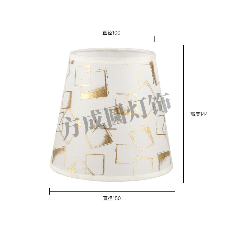 Patrón de impresión Pantalla de lámpara de pegatina plana al por mayor candelabro retro Pantalla de lámpara de lino Casa de familia Estudio Salón de té Lámpara redonda Pantalla de lámpara