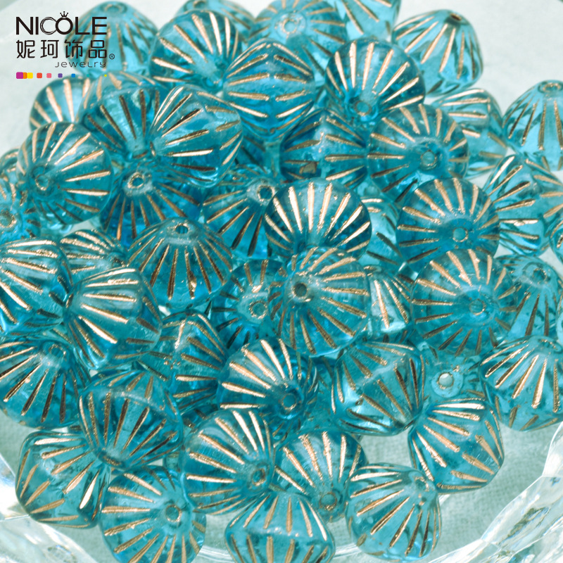 Importado Checo Baos Osha esmaltado linterna cuentas de mano 9mm accesorios de material DIY pulsera alrededor de 100 piezas