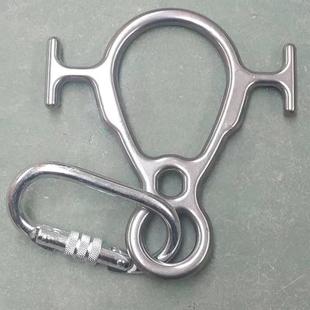 High altitude cable descend descend eight-character ring descent device horn eight-character ring rope self-locking device hook