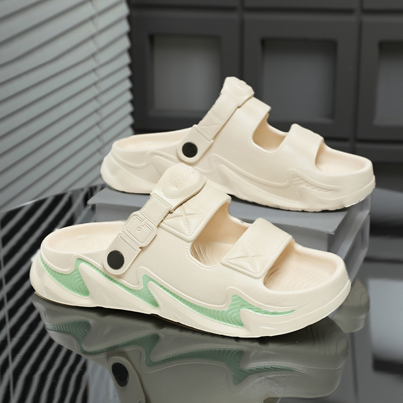 Nuevas sandalias de primavera y verano al aire libre, zapatillas de hombre transpirables de doble uso, suela gruesa, deportes y ocio, zapatos de playa antideslizantes, ropa exterior para hombres