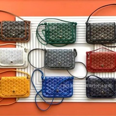 Goyard/戈雅三层信封包狗牙老花Y字满印小方包邮差包单肩斜挎女包