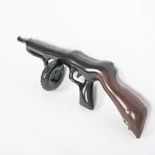 PVC万圣节塑料充气玩具枪 儿童加厚吹气手枪冲锋枪批发充气玩具