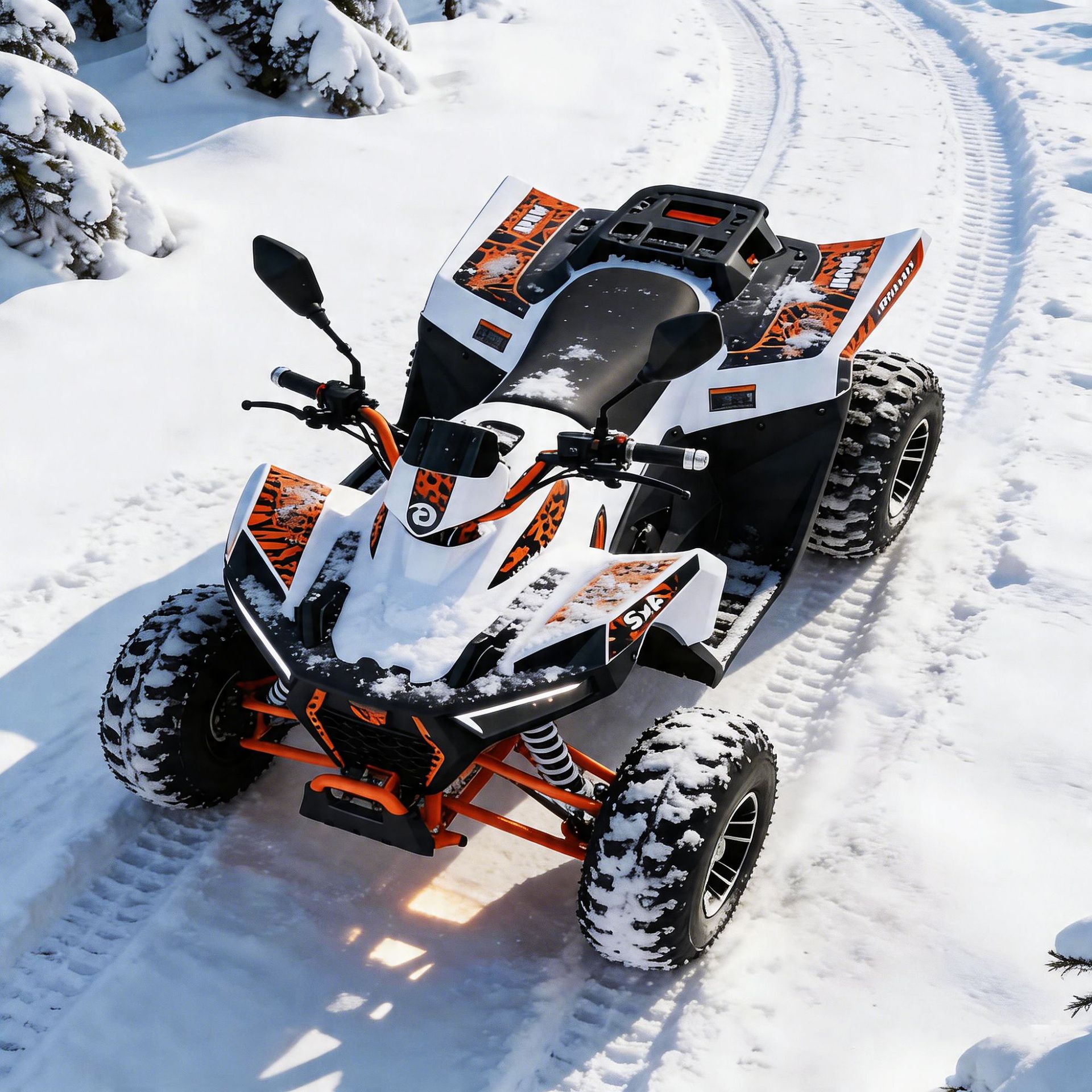 Adult and children's self-driving tour scan-code electric beach bike all-terrain vehicle four-wheel off-road mountain motorcycle ATV