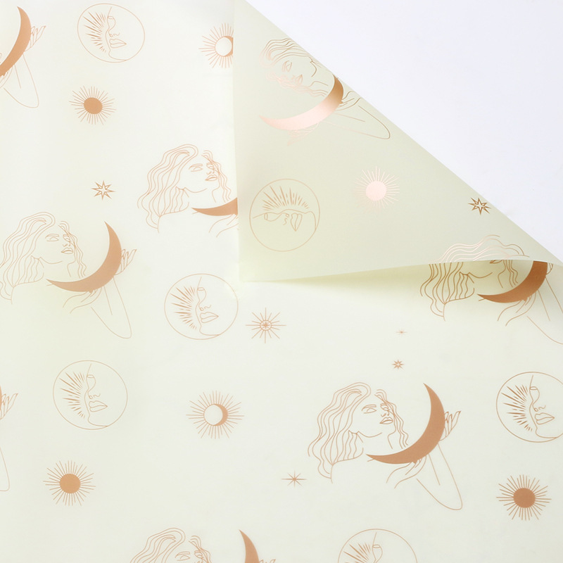 Huaxi Moon Goddess Papel de envolver de flores Bronceado Translúcido Diy Gift Ramo de flores Floristería Papel de envolver de flores