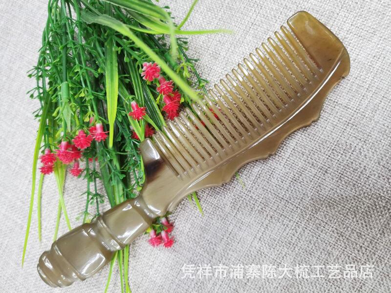 厂家批发黄牛角梳牦牛角梳水牛角梳加厚胖胖梳包包梳口袋梳防静电|undefined