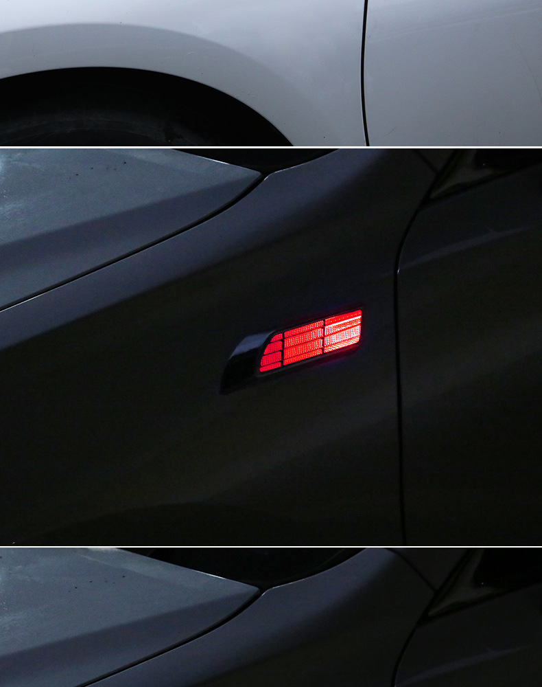 Fake Air Outlet Modified to Decorate Car Solar Flash Tail Light Charging Warning Flash Light to Prevent Rear-End Collision