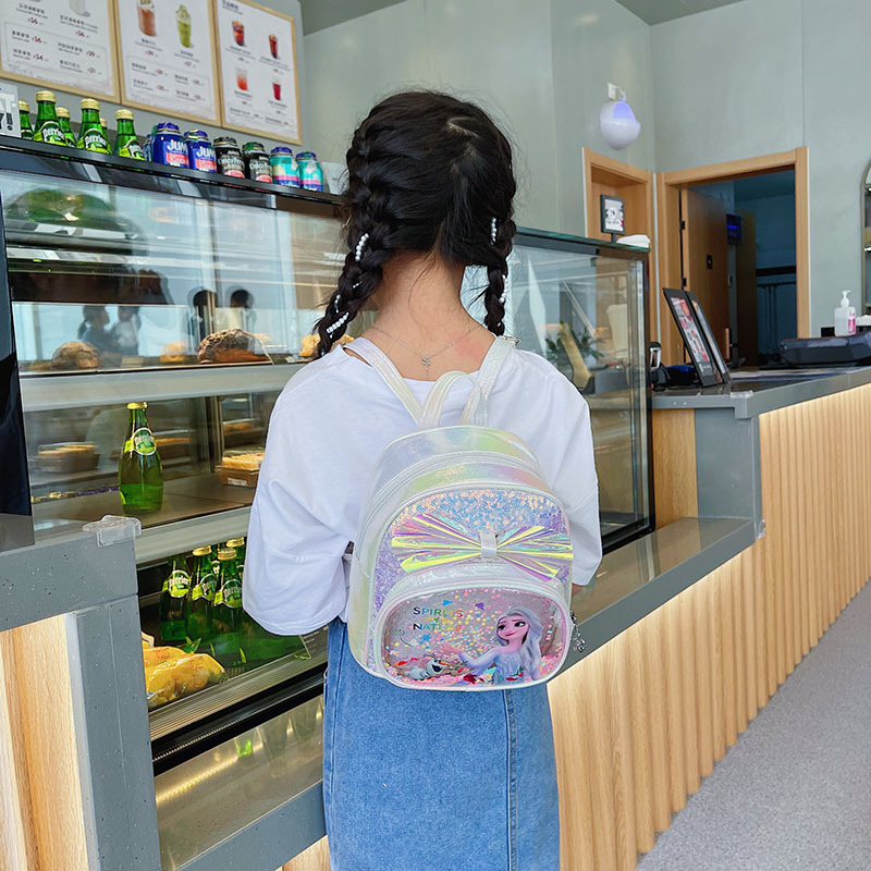 Niños mini mochila lindo arco lentejuelas niñas mochila moda princesa viaje pequeña mochila