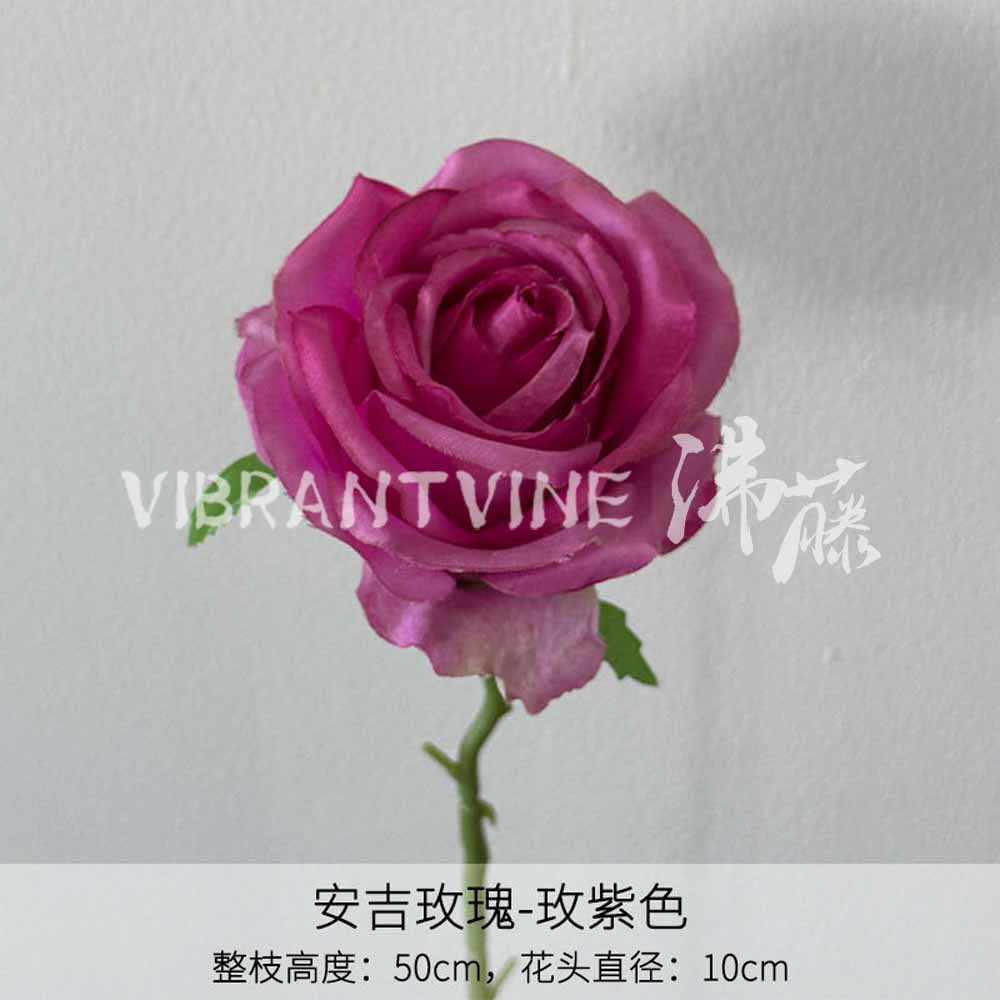 Púrpura de la boda flor artificial salón de bodas Camino de plomo techo arreglo floral Hotel Bienvenido arco piso decorativo flor artificial