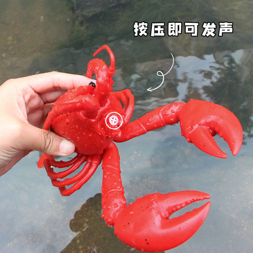 Cross-border hot-selling simulation lobster crab animal model children's early education cognitive voice decompression student toys and gifts