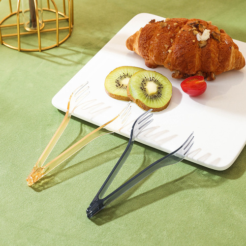 Household spoon and fork two-in-one dessert clip detachable multi-functional bread clip light luxury high-value cake fork fruit fork