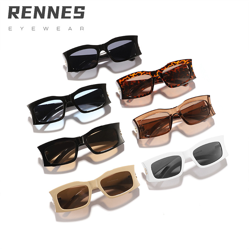 2024 nuevo estilo europeo y americano clásico retro caja letra B tiro callejero gafas de sol todo fósforo gafas de sol de protección UV para exteriores