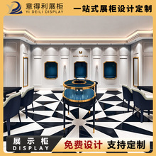 高端珠宝展示柜黄金翡翠玻璃展柜 商场专柜 首饰陈列柜异形展柜台