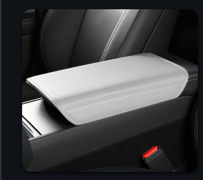 Suitable for Tesla's New Version Model 3 Y Armrest Box Cover Suede Leather Central Armrest Protective Pad Cover Wholesale