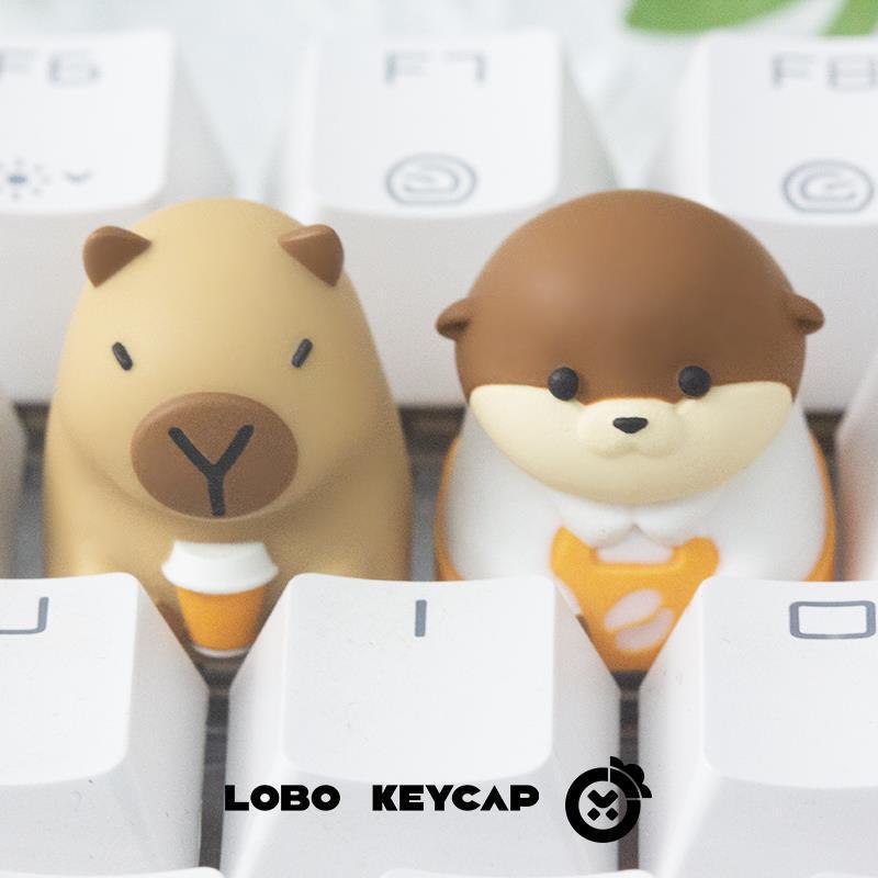 Otter Capibara Coffee Coffee Series Theme Keycap Lobo Peripherals