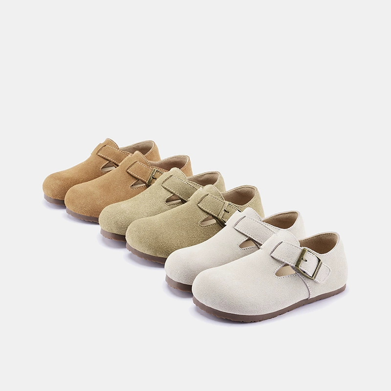 Весенняя и осенняя бархатная кожаная детская обувь детская кожаная обувь для девочек Birken обувь для мальчиков повседневная одиночная обувь для детей