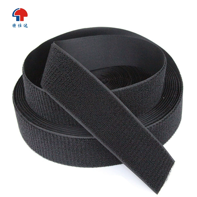 Пятно черная и белая нейлоновая Velcro накладка крючок лицевая часть замка цвет, без клея и пробивки Velcro